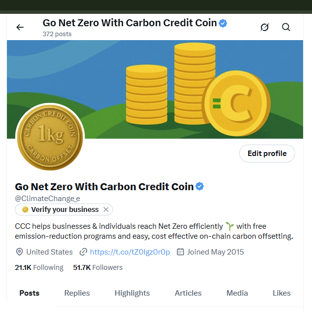 Screenshot of @ClimateChange_e profile